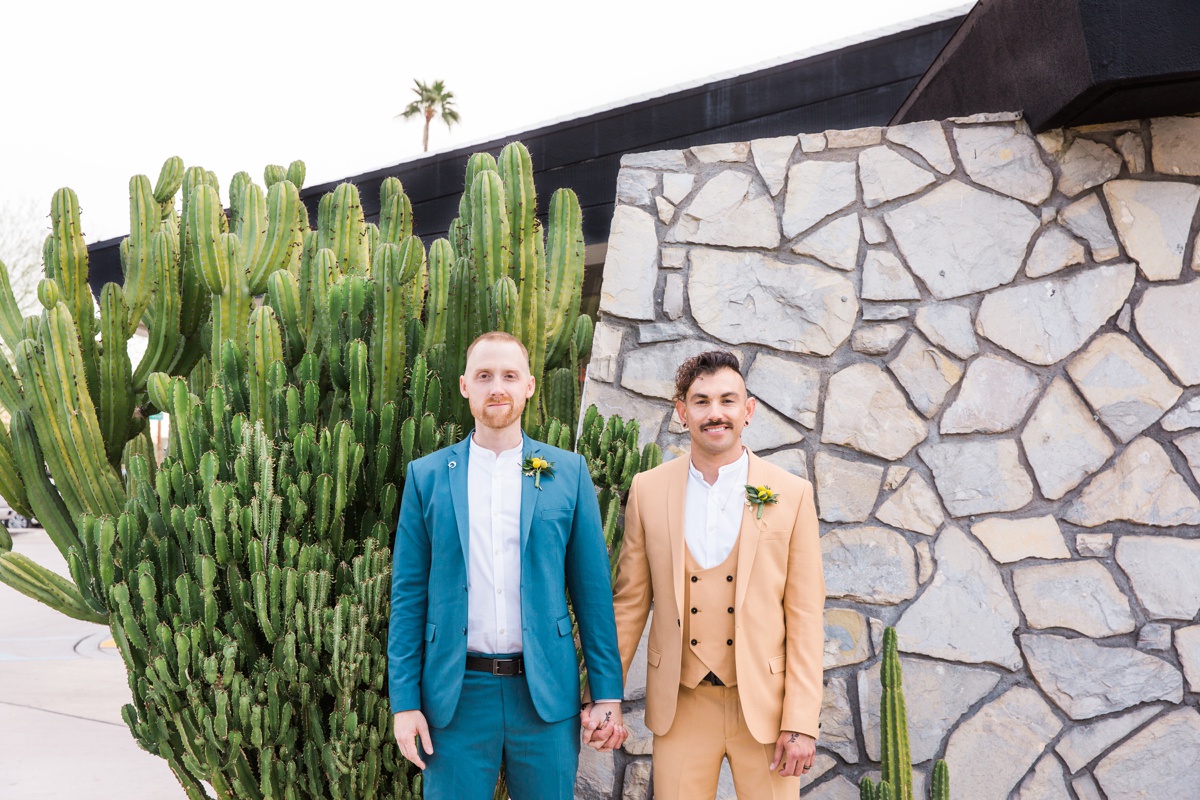 Palm Springs Ace Hotel Wedding Couple LGBT